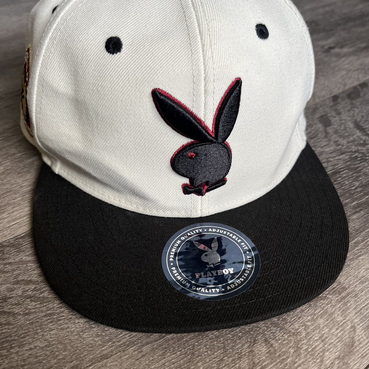 Playboy Playboy x Lids Nazzy Logo Snapback Flat Brim Hat Size ONE SIZE - 2 Thumbnail