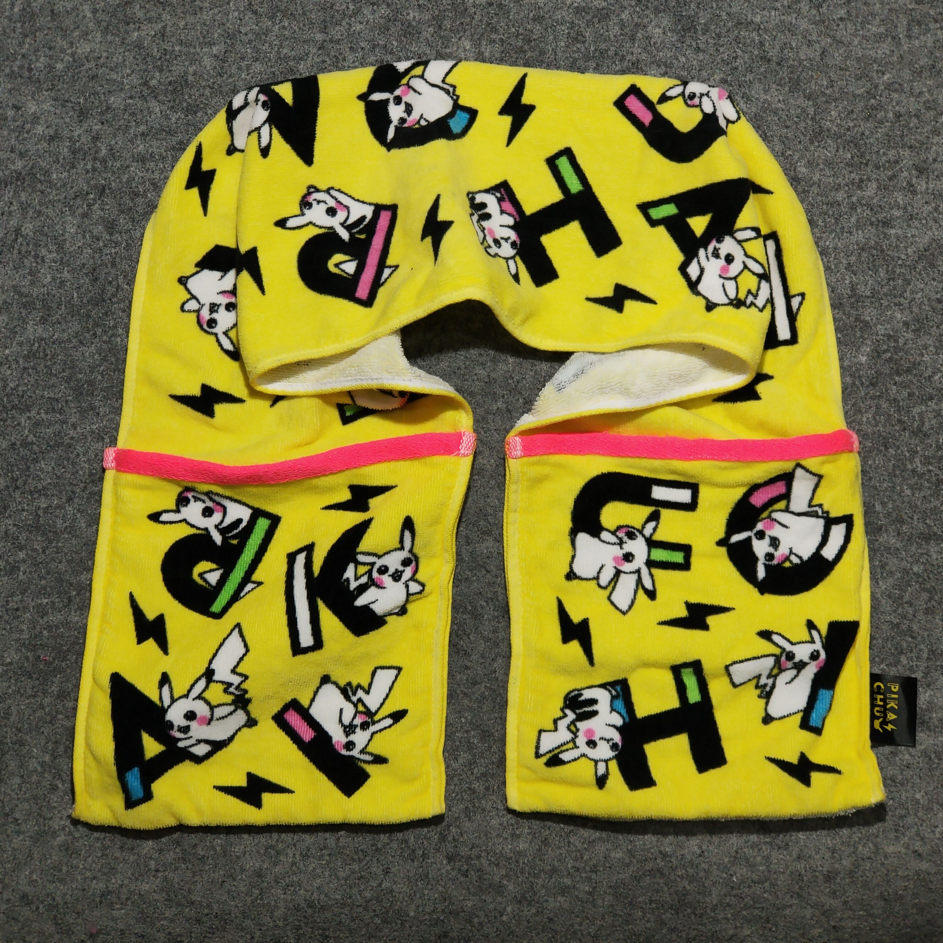 Pokemon 🔥Pokemon Center Original PIKAPIKACHU pocket muffle towel Size ONE SIZE - 1 Thumbnail