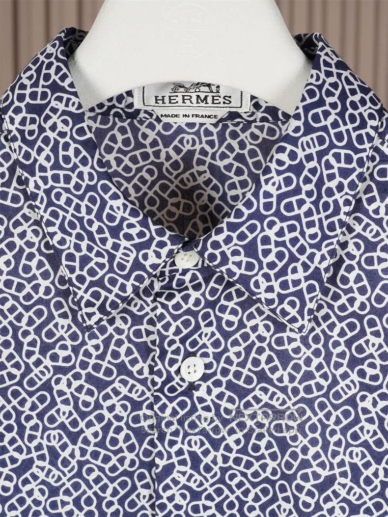 Hermes Hermes size 39 Pig Nose Printed Mens Shirt Size US M / EU 48-50 / 2 - 2 Thumbnail