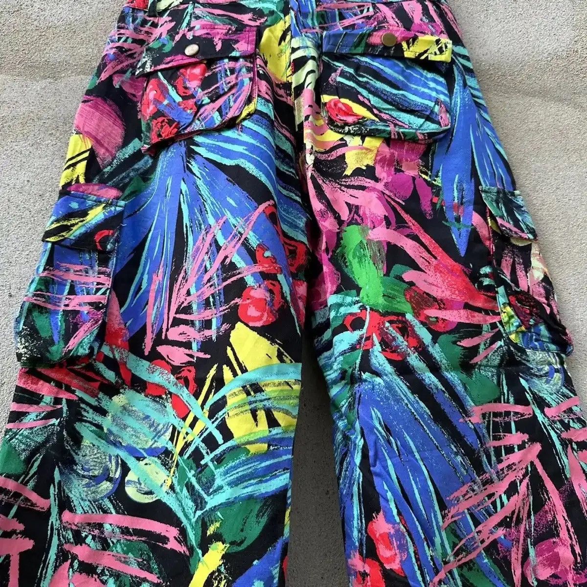 Japanese Brand NICE DESIGN‼️ALL OVER PRINTED TROUSERS WIDELEGS BAGGY CARGO Size US 29 - 12 Thumbnail
