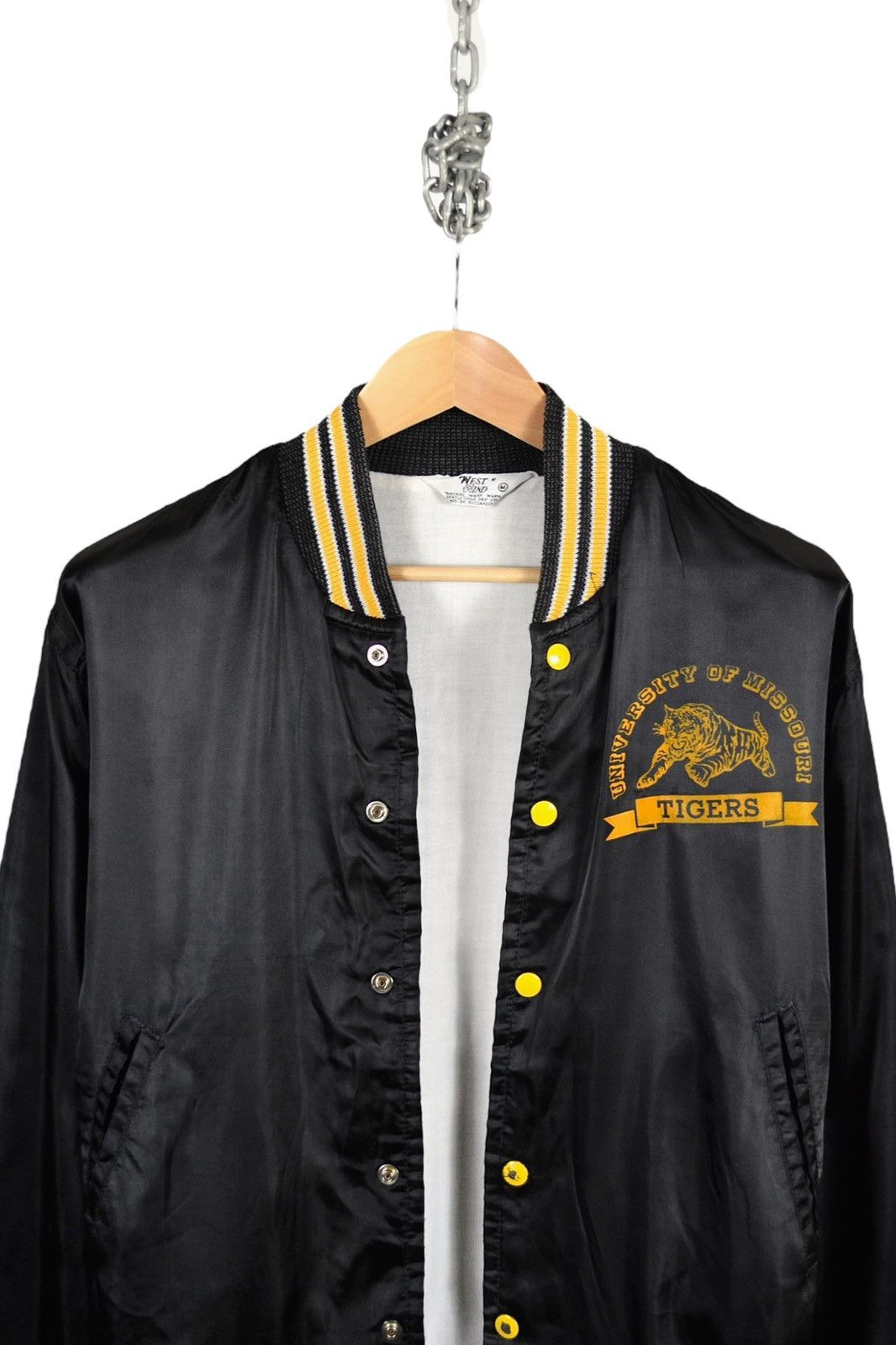 Vintage 80s Vintage Tigers Satin College Nylon Bomber Jacket Size US M / EU 48-50 / 2 - 9 Thumbnail