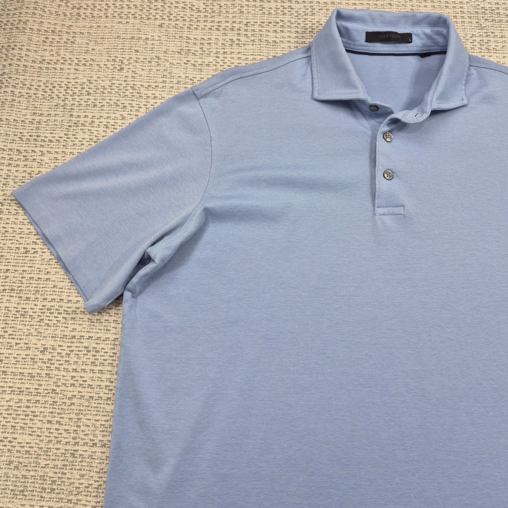 Vintage Greyson Golf Polo Shirt Mens Large Blue Solid Performance Stretch Knit Polo Shirt Size US L / EU 52-54 / 3 - 3 Thumbnail