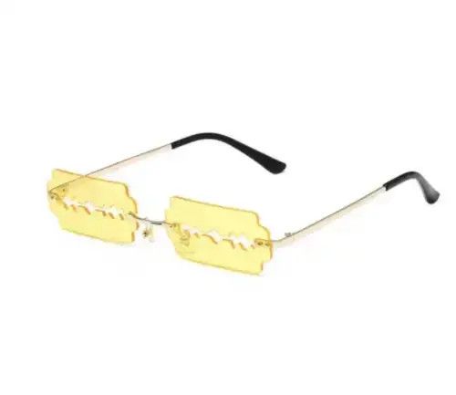 Electric Visual Rimless Razor Blade Rectangle Sunglasses Size ONE SIZE - 4 Thumbnail