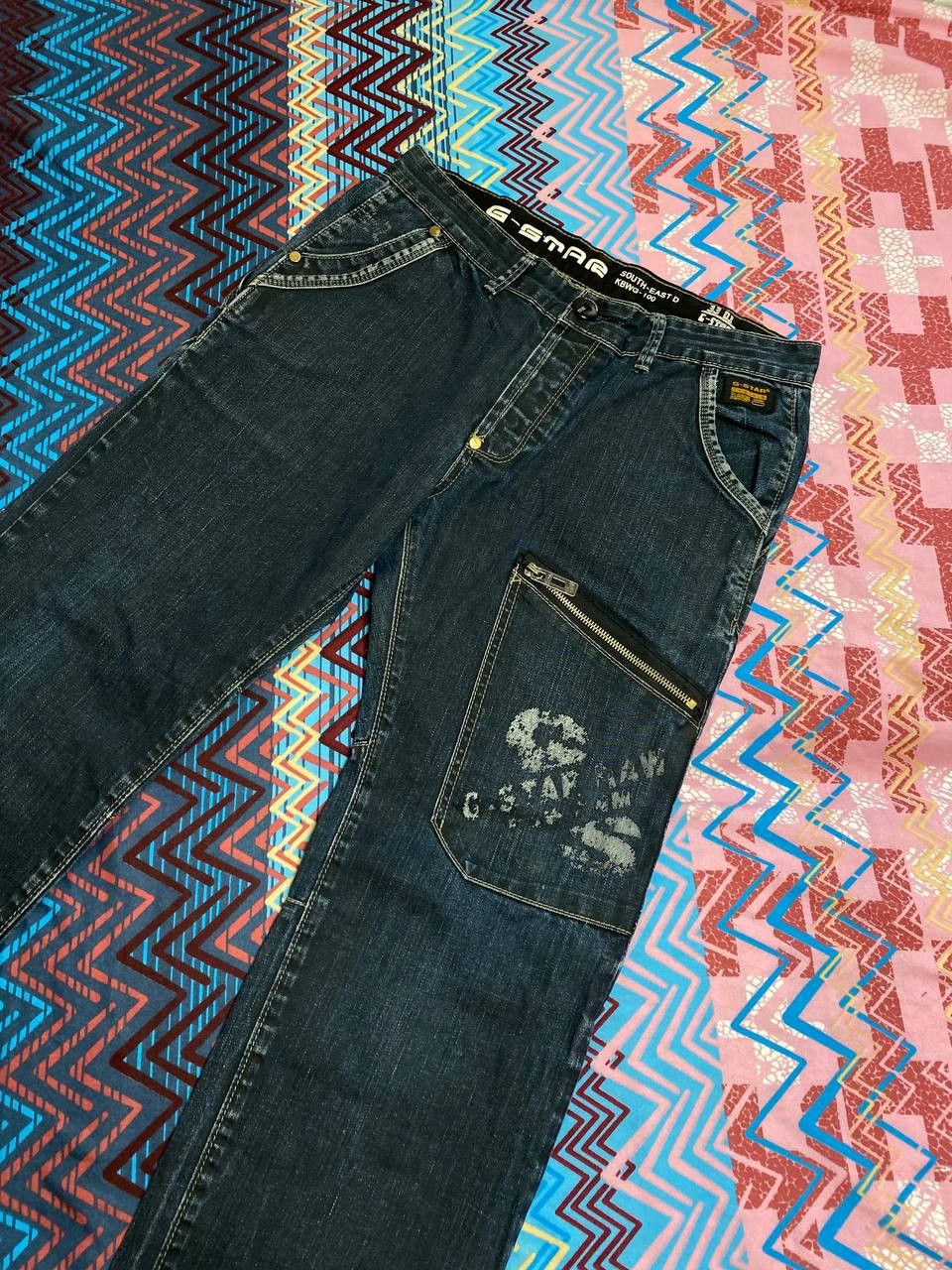G-Star Vintage Jeans Baggy Flared Wide Japanese Hype Straigh Size US 30 / EU 46 - 6 Thumbnail