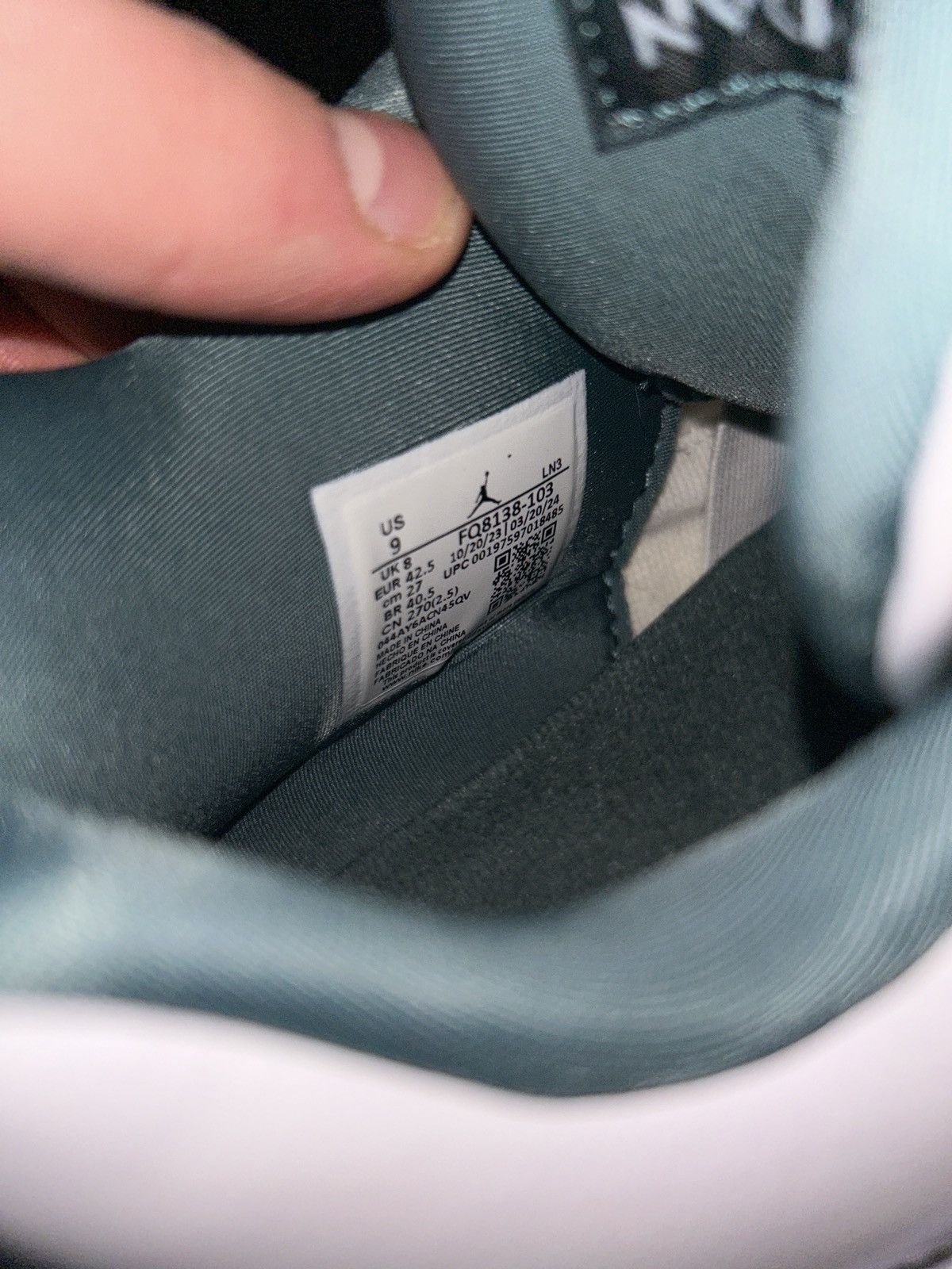 Jordan Brand Jordan 4 white/oxidised green Size US 9 / EU 42 - 4 Thumbnail