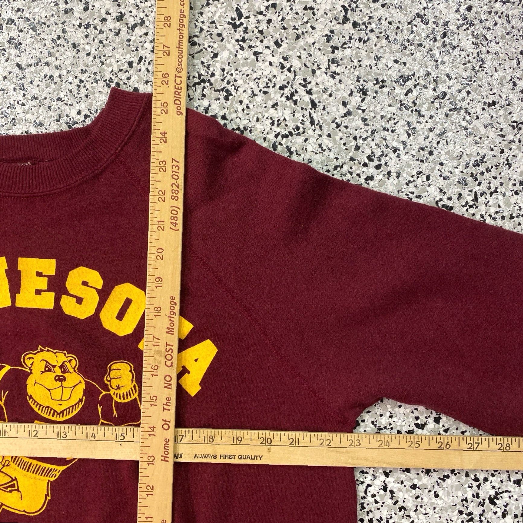 Vintage VINTAGE Bassett Walker Minnesota Golden Gophers Sweatshirt Large Men Red Cotton 90s Pullover Reversible Long Sleeve Casual Fall Sweatshirt Mens Size US L / EU 52-54 / 3 - 3 Thumbnail