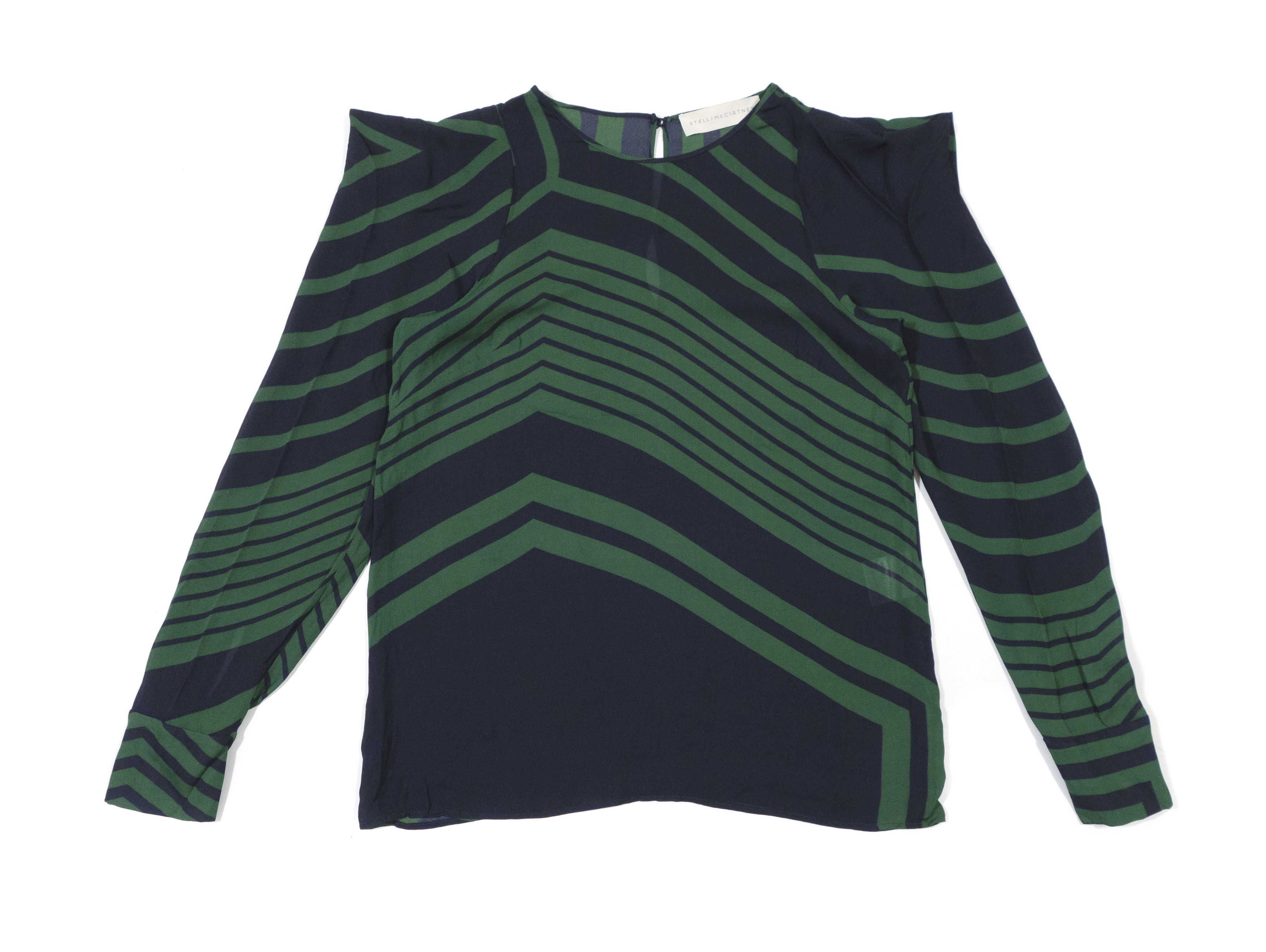 Stella McCartney 2011 Silk Striped Blouse Size M / US 6-8 / IT 42-44 - 1 Thumbnail