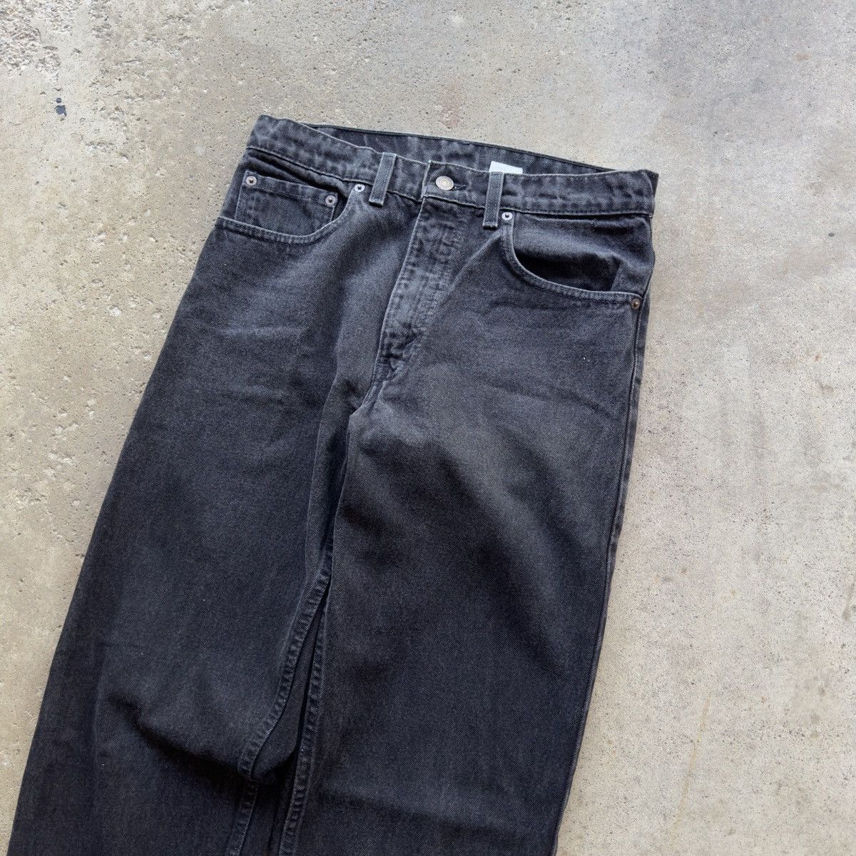 Faded Black Levi's 550 Jeans ERD Grunge Thrashed Skater