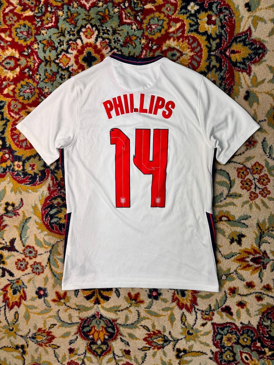Nike 2020-21 England Nike Home Shirt #14 Phillips Soccer Jersey Size US M / EU 48-50 / 2 - 2 Thumbnail