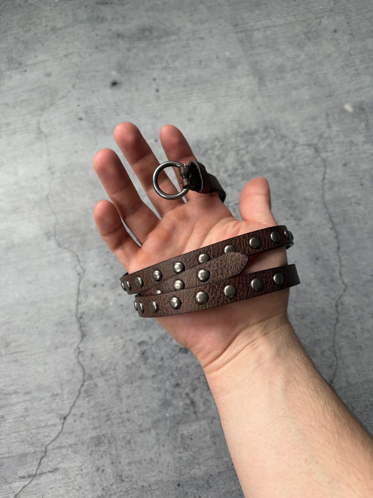 Number (N)ine 00ʼS NUMBER NINE STYLE JAPAN LEATHER Y2K BELT ARCHIVE BLACK Size ONE SIZE - 5 Thumbnail