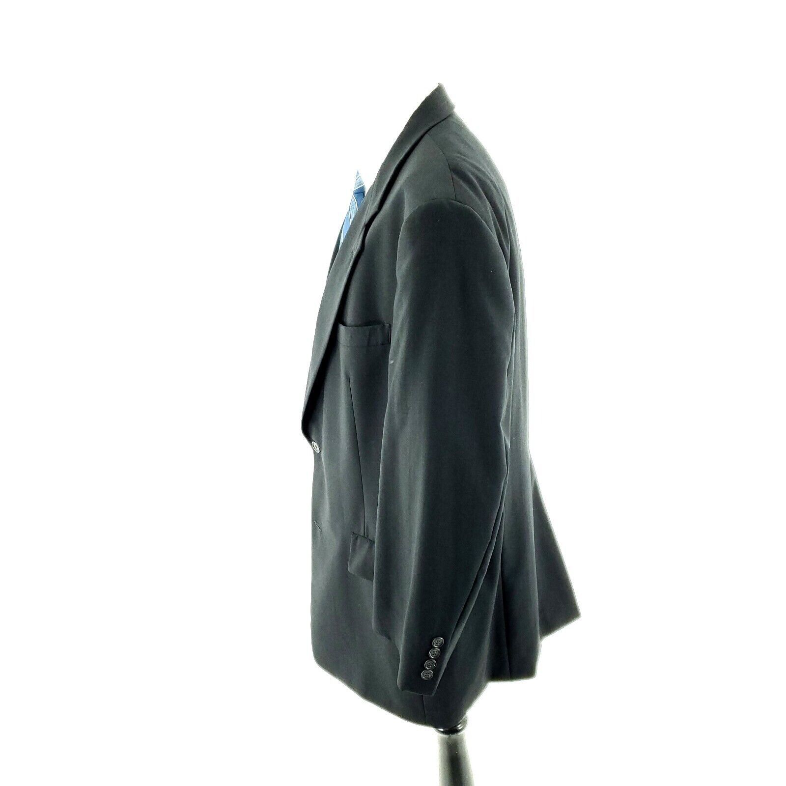 Hart Schaffner Marx Hart Schaffner Marx Wool 2 Button Blazer 44R Charcoal Gray Size 44R - 4 Thumbnail