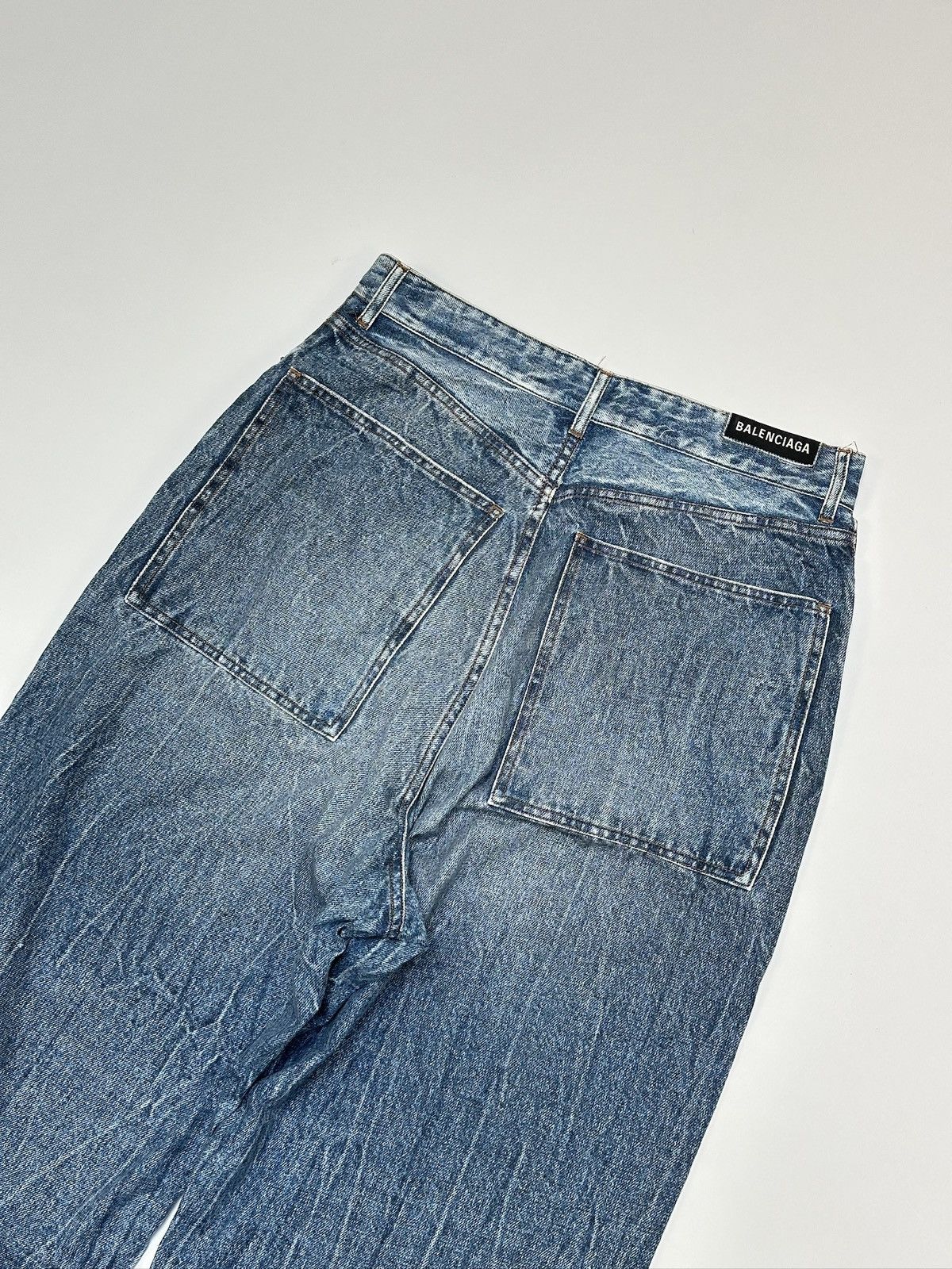 Balenciaga Balenciaga Trompe L’oeil Popeline Denim Pants Size US 30 / EU 46 - 4 Thumbnail