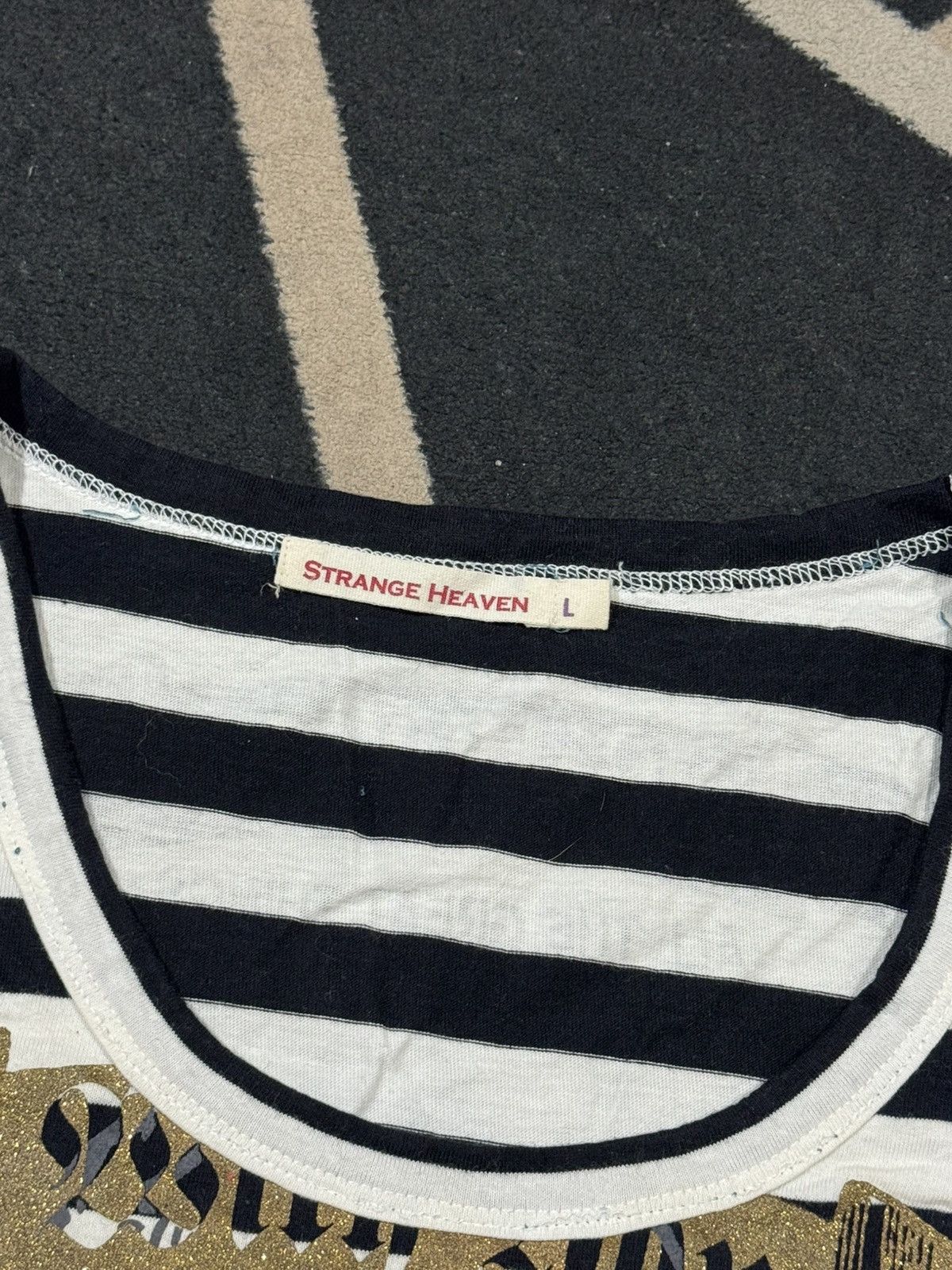 Hysteric Glamour STRIPE STRANGE HEAVEN POEM SKULLS LONG SLEEVE Size US S / EU 44-46 / 1 - 6 Thumbnail