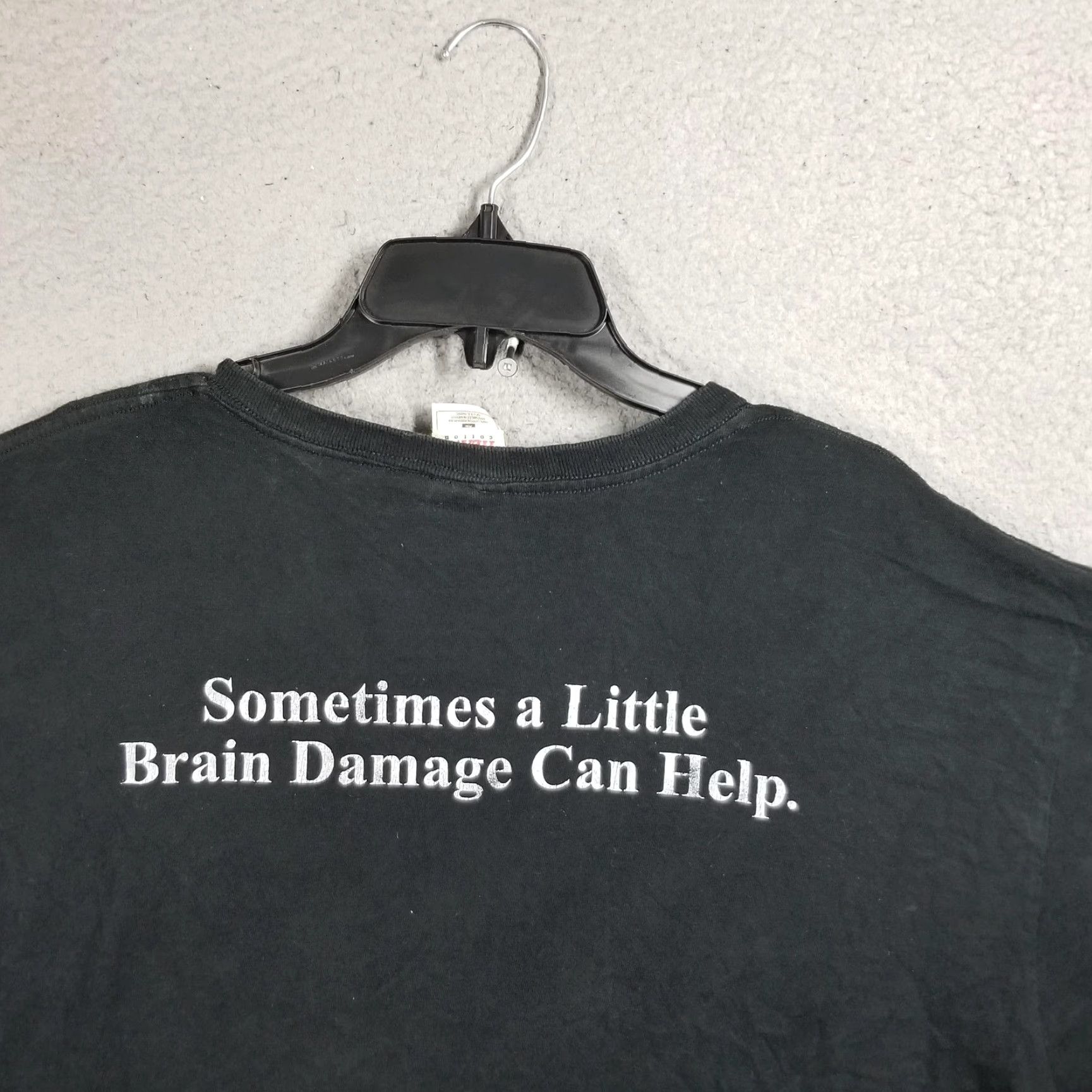 Fruit Of The Loom VINTAGE George Carlin Shirt Mens XL Black Comedy Graphic Brain Damage 90s Size US XL / EU 56 / 4 - 4 Thumbnail