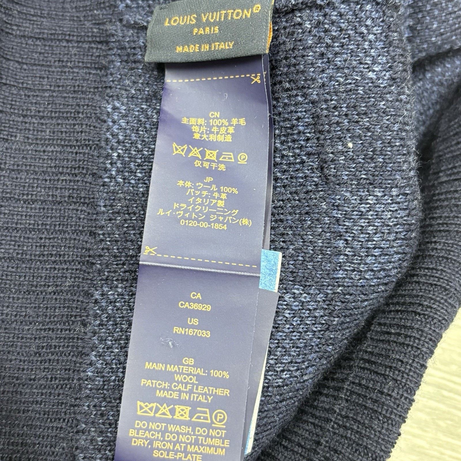 Louis Vuitton Louis Vuitton Wool Petit Damier Beanie ' Navy ' | GOOD COND! Size ONE SIZE - 9 Thumbnail