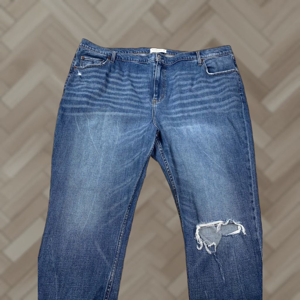Abercrombie & Fitch Abercrombie & Fitch 90s Slim Straight Ultra High Rise Curve Love Womens 34/27 Jeans Size ONE SIZE - 1 Thumbnail