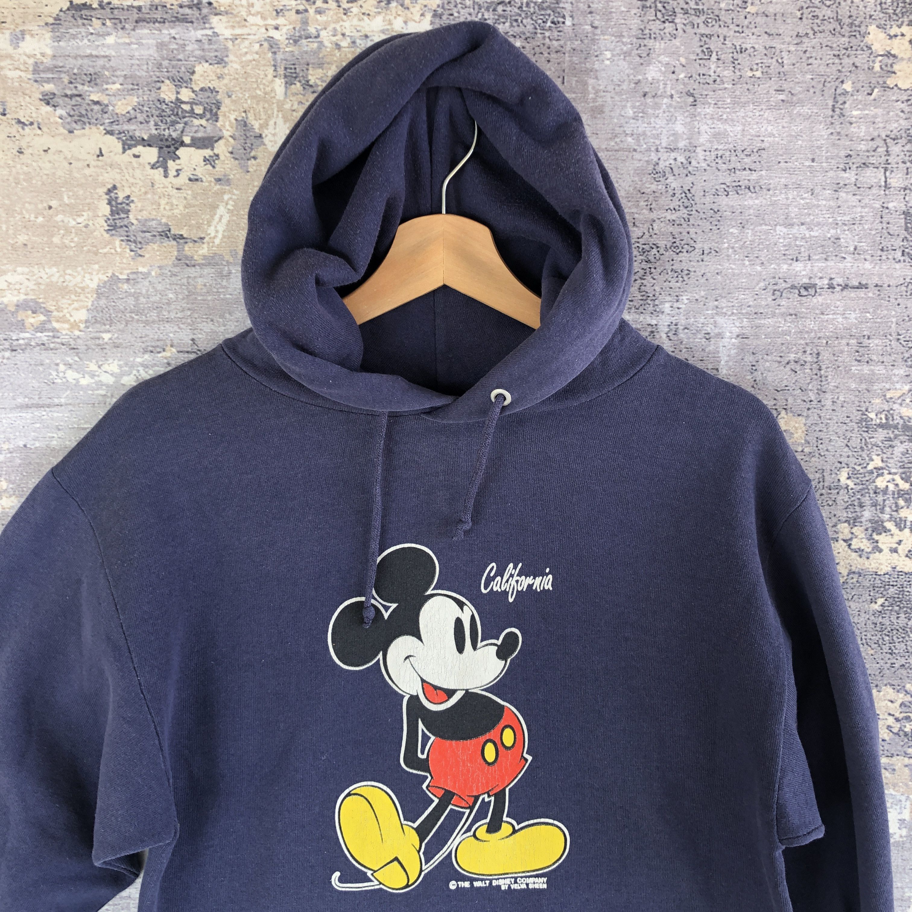 Mickey Mouse × Velva Sheen × Vintage Vintage Mickey Mouse Hood Sweater Cartoon Disney Sweatshirt Size US S / EU 44-46 / 1 - 3 Thumbnail