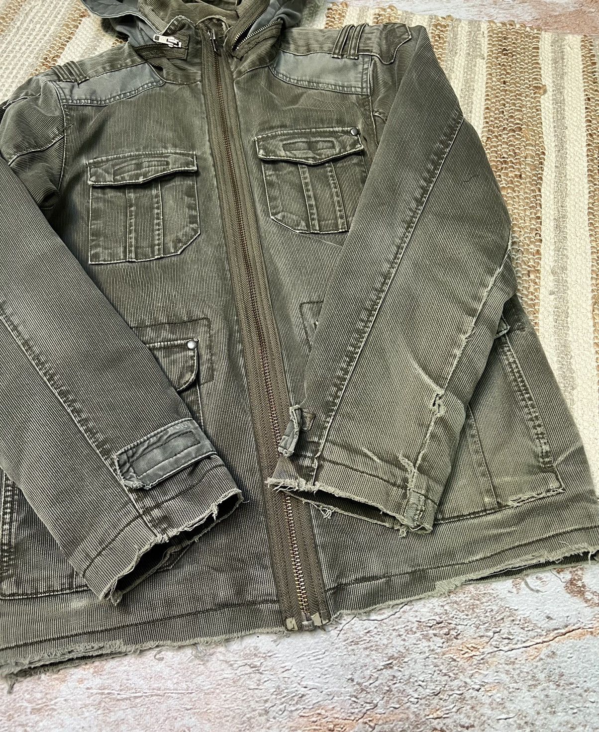 Japanese Brand × Le Grande Bleu (L.G.B.) Vintage Japanese distressed washed military jacket Size US S / EU 44-46 / 1 - 4 Thumbnail