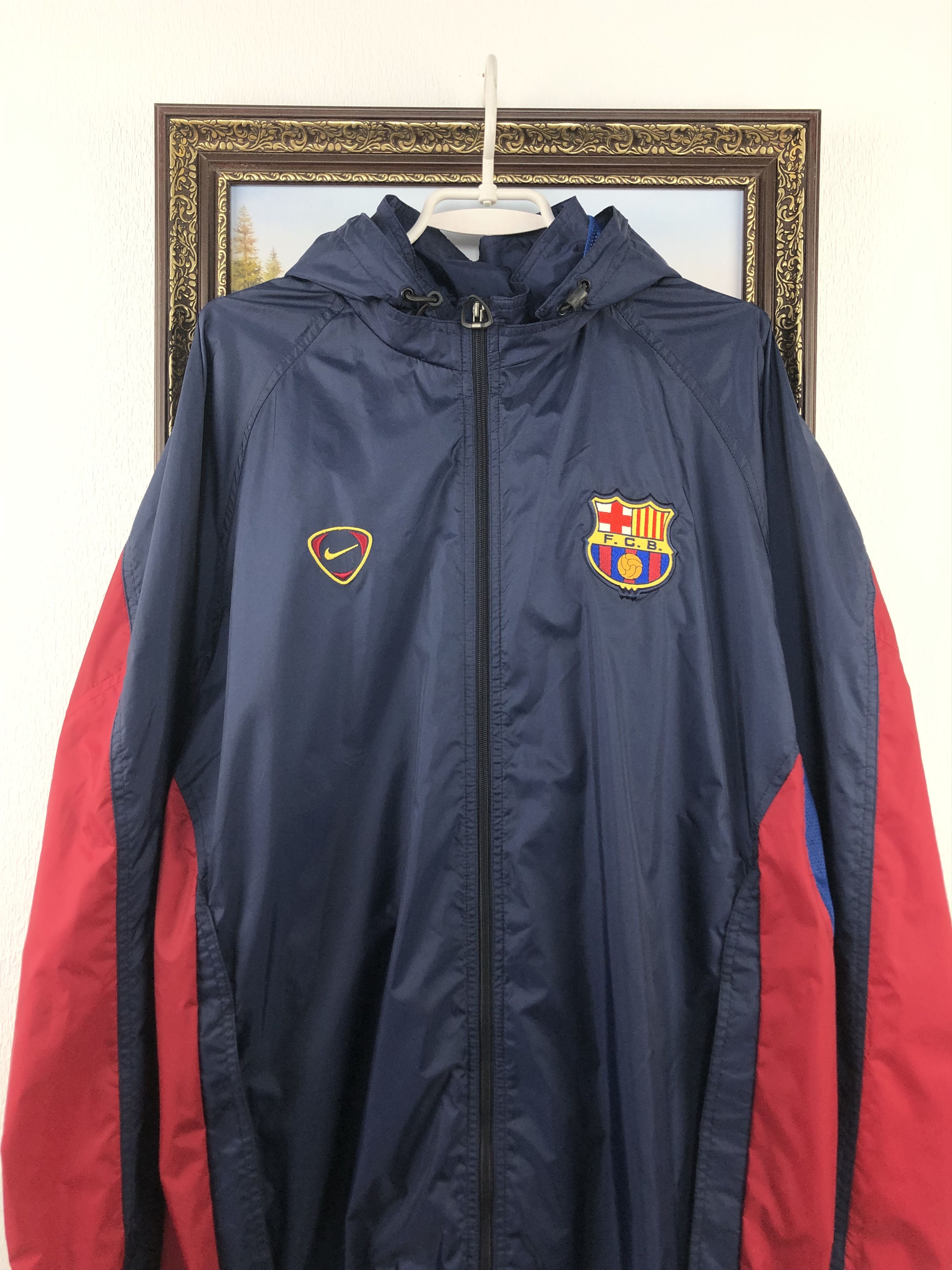 Vintage Vintage Barcelona Football Jacket Soccer Windbreaker Track Size US XL / EU 56 / 4 - 2 Thumbnail