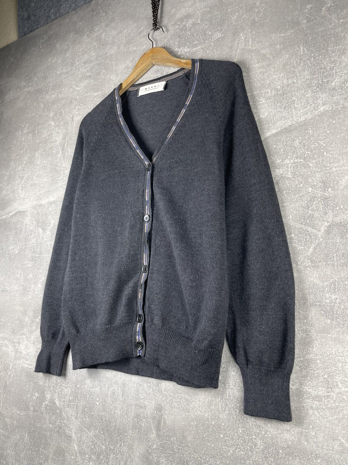 Marni Marni Virgin Wool Cardigan Gray Winter Edition 2012 Size 44 Size M / US 6-8 / IT 42-44 - 2 Thumbnail