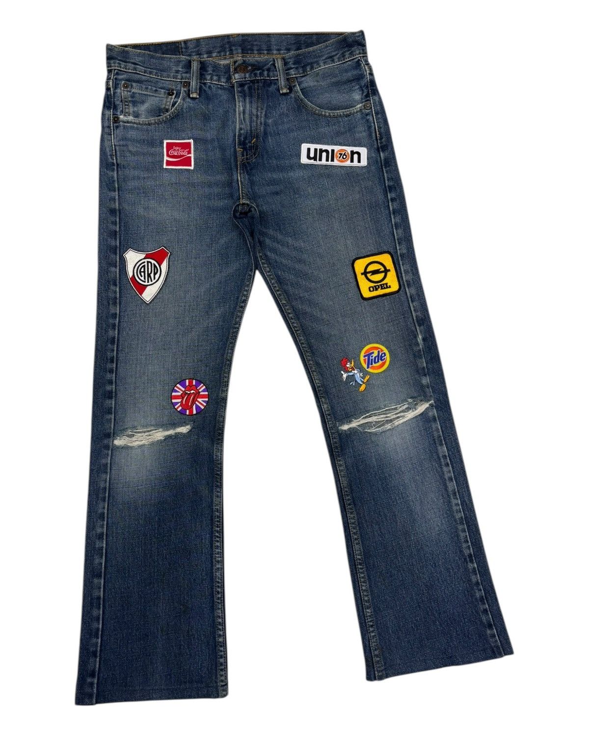 Levi's LEVIS 527 PATCHES DISTRESSED DENIM JEANS Size US 31 - 3 Thumbnail
