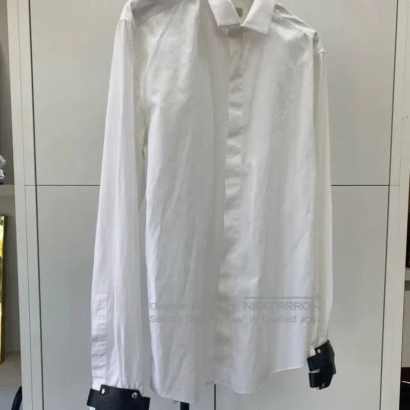 Valentino Valentino White Cotton Long Sleeve Shirt . Size US L / EU 52-54 / 3 - 3 Thumbnail