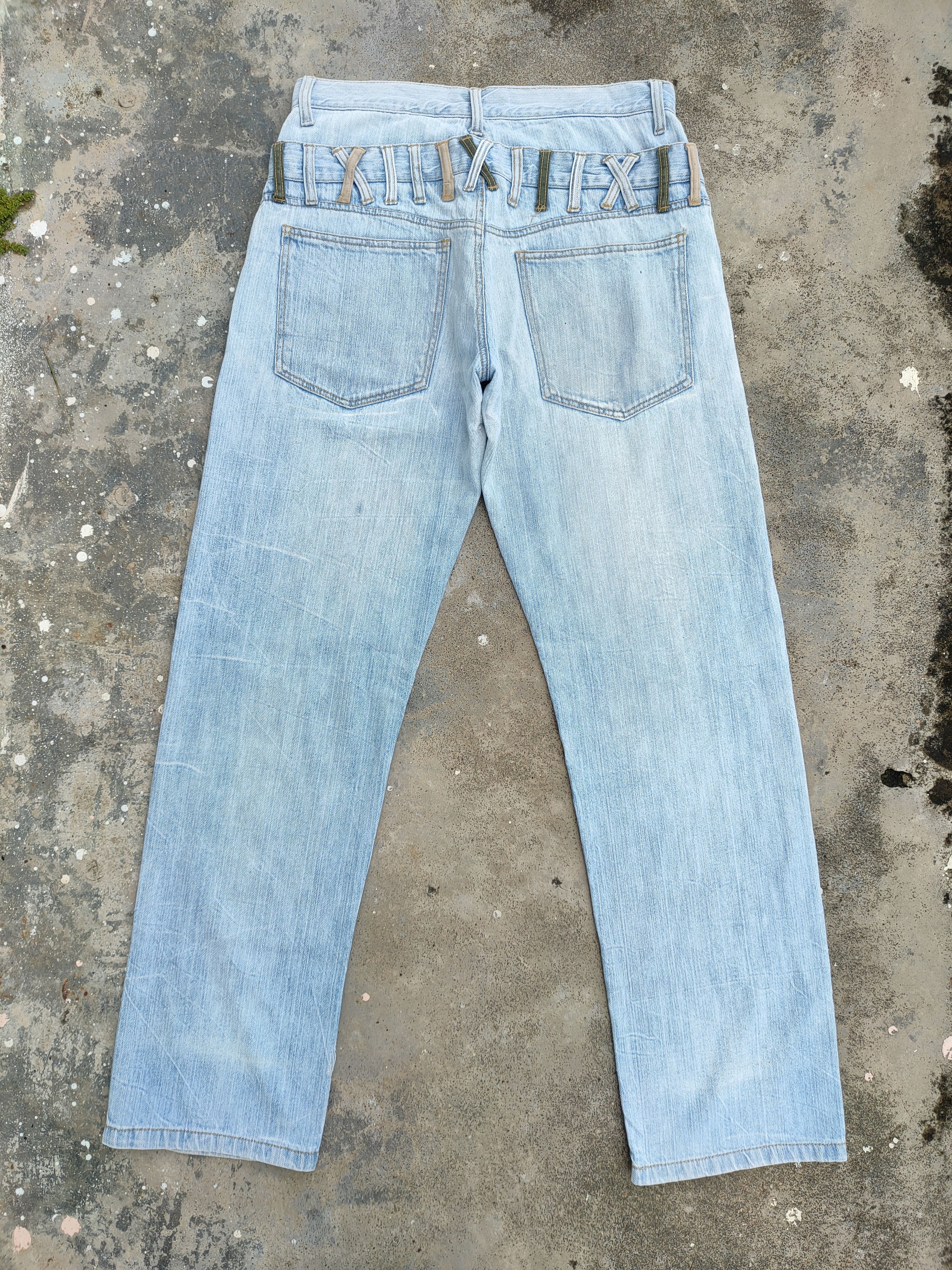 Japanese Brand VINTAGE DOUBLE WAIST JAPAN FADED RIPPED JEANS DENIM PANTS Size US 32 / EU 48 - 10 Thumbnail