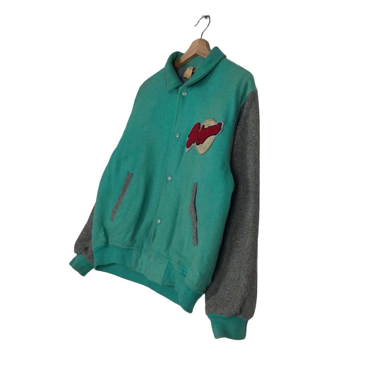Japanese Brand 🔥VINTAGE VARSITY BOMBER JACKET CROCODILE SPORTS BIG LOGO Size US M / EU 48-50 / 2 - 2 Thumbnail