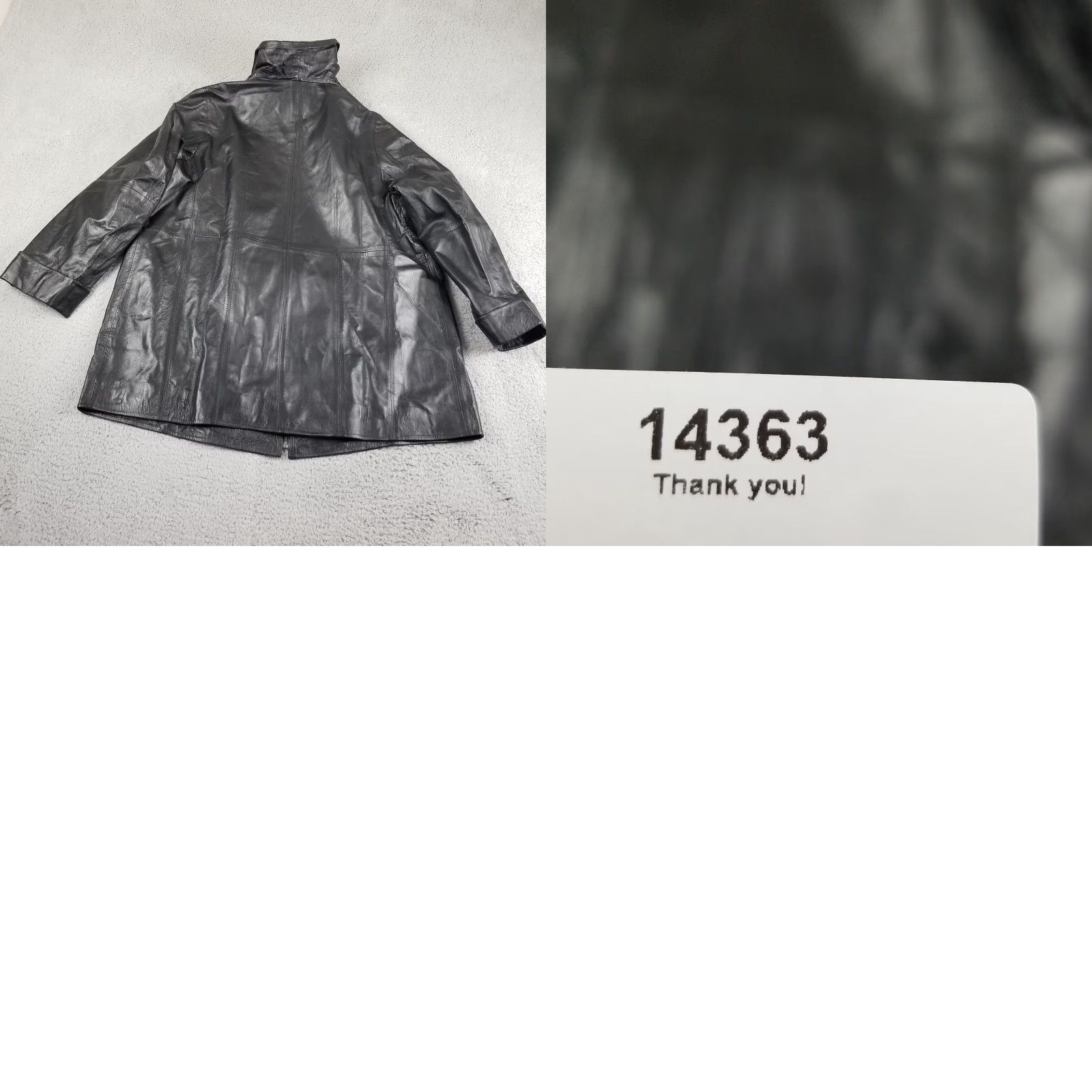 Vintage Roaman's Jacket Genuine Leather A-line Coat 18W 1X Plus Size Black NWT Motorcycle Outdoor Leather Jacket with Front Zipper Genuine leather jacket Size XXL / US 16-18 / IT 52-54 - 8 Thumbnail