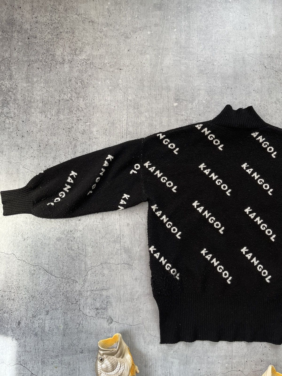 Kangol × Vintage Vintage Kangol Monogram Logo Wool Sweater Streetwear Y2K Size L / US 10 / IT 46 - 7 Thumbnail