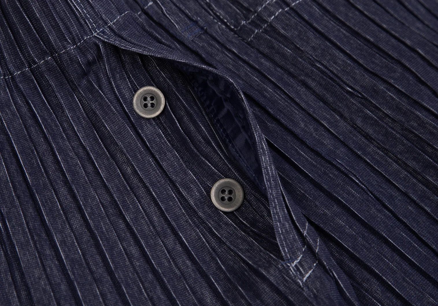 Issey Miyake Denim Print Pleats Pants in Indigo Color Size US 36 / EU 52 - 4 Thumbnail