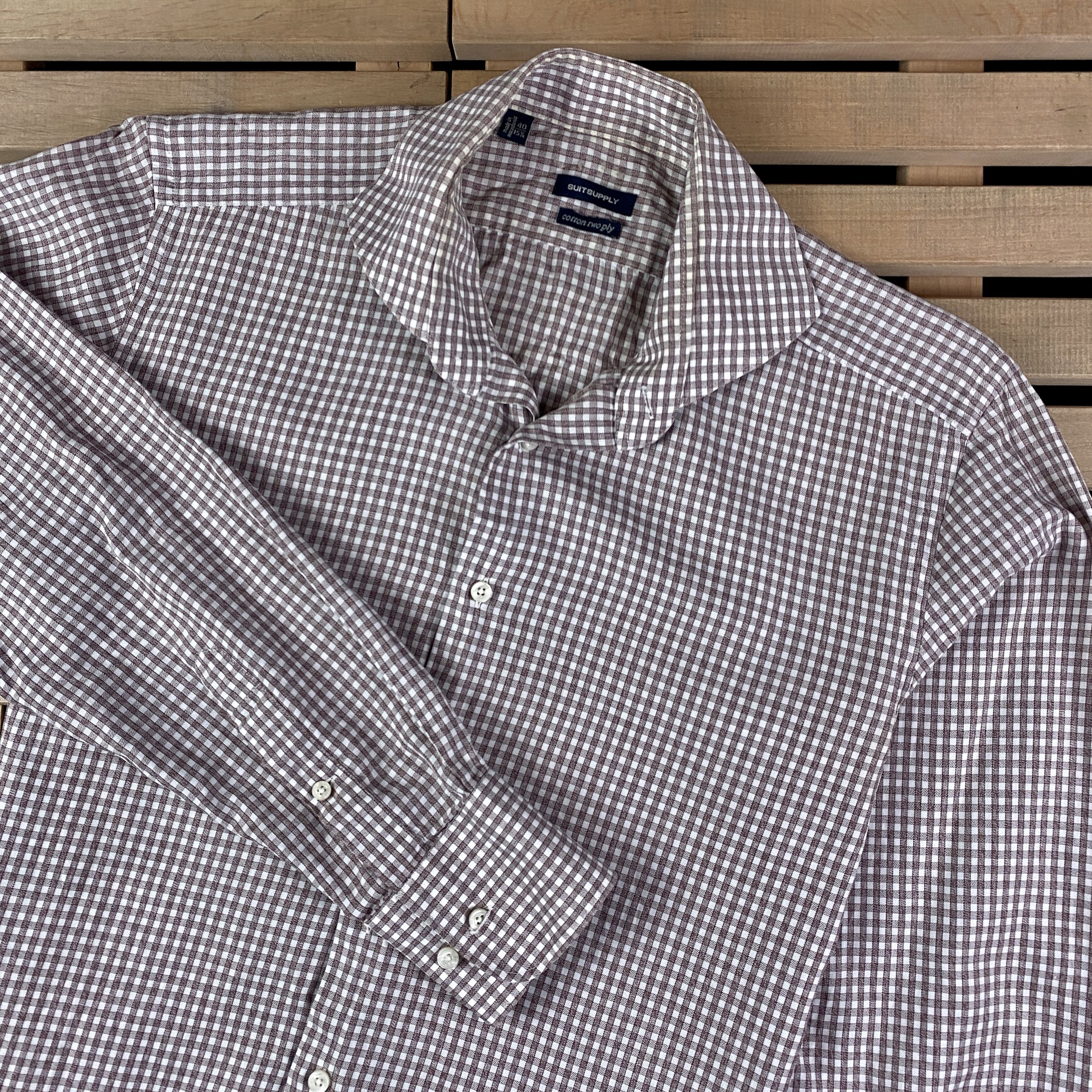 Suitsupply Mens Long Sleeve Shirt Suitsupply Size M Cotton Size US M / EU 48-50 / 2 - 2 Thumbnail