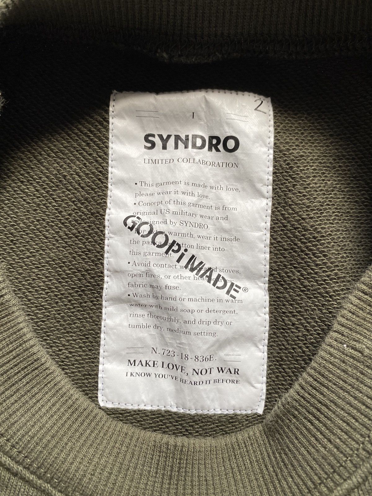 GOOPiMADE Goopimade x Syndro Boro Patchwork Loose Sweater Size US L / EU 52-54 / 3 - 7 Thumbnail