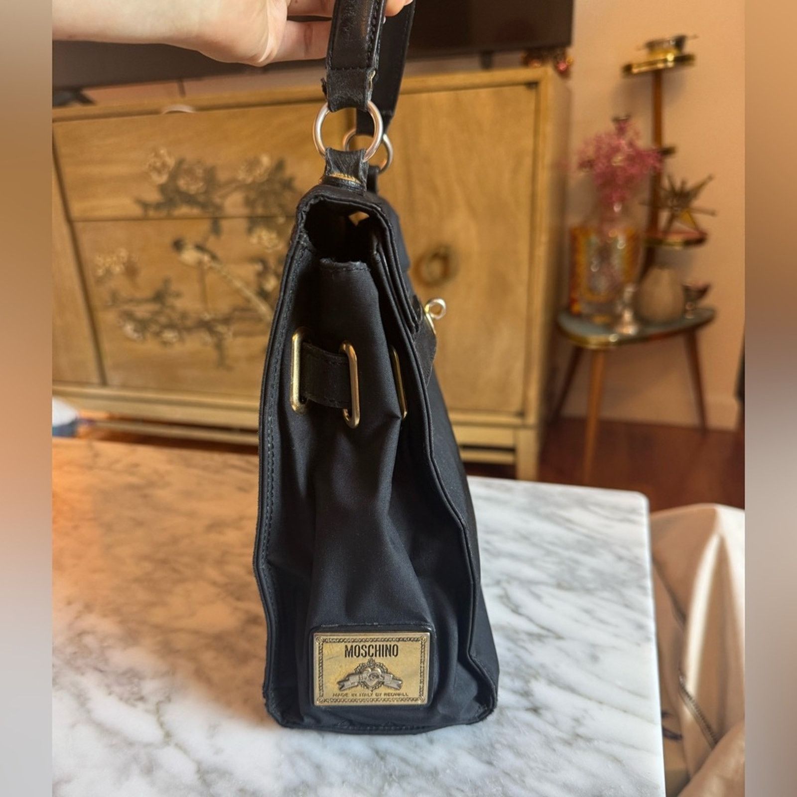 Moschino Moschino Black Nylon “Kelly” Bag Size ONE SIZE - 2 Thumbnail