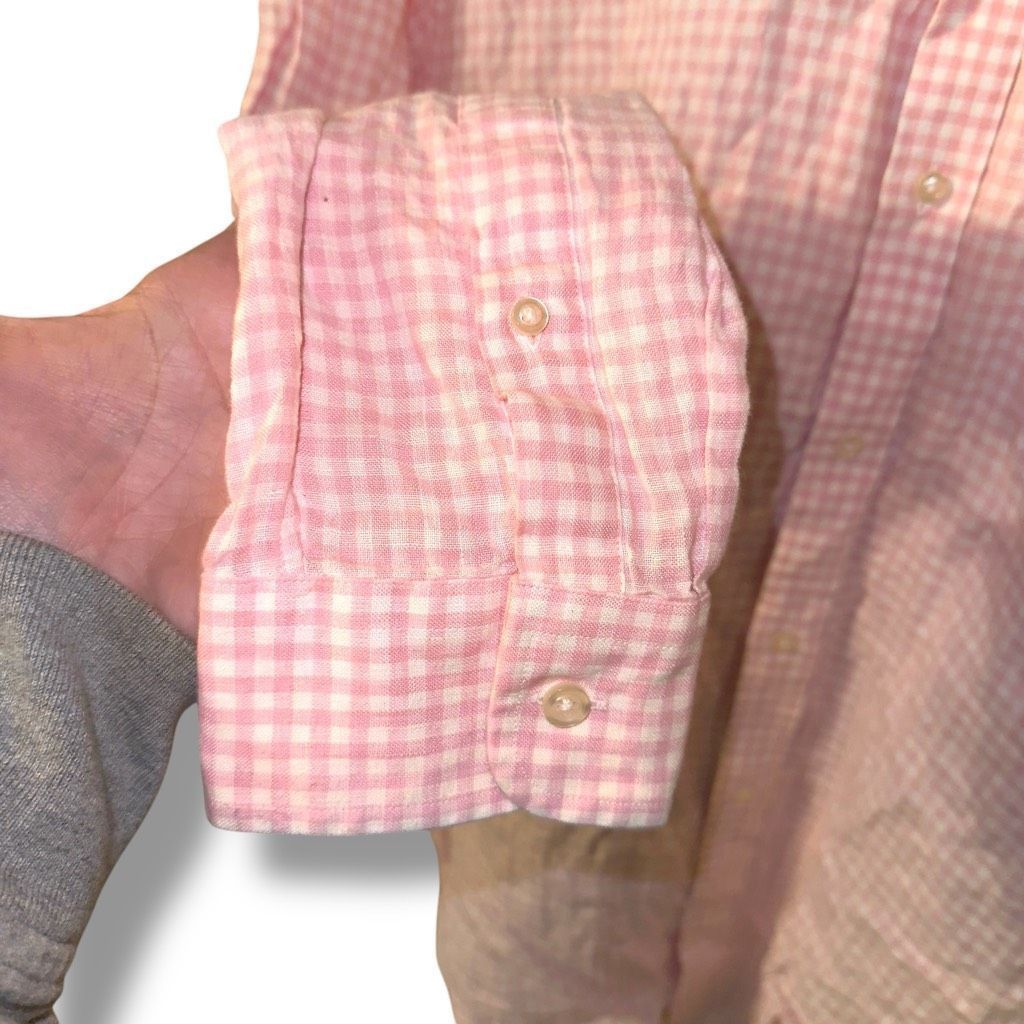 Lands' End Lands’ End Pink 100% Baird Mcnutt Linen L/S Button Down L Size US L / EU 52-54 / 3 - 4 Thumbnail
