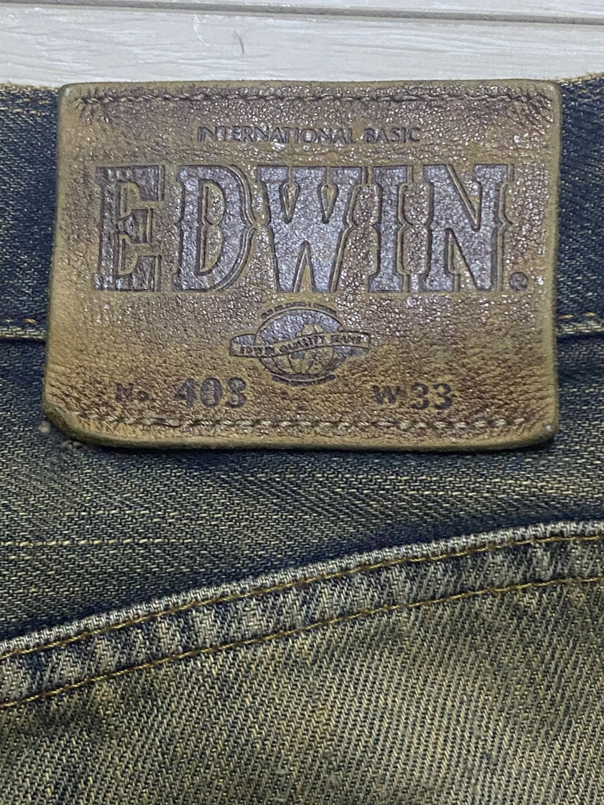Junya Watanabe Vintage Japanese Brand Edwin 404 Mud Wash Distressed Jeans Size US 32 / EU 48 - 11 Thumbnail