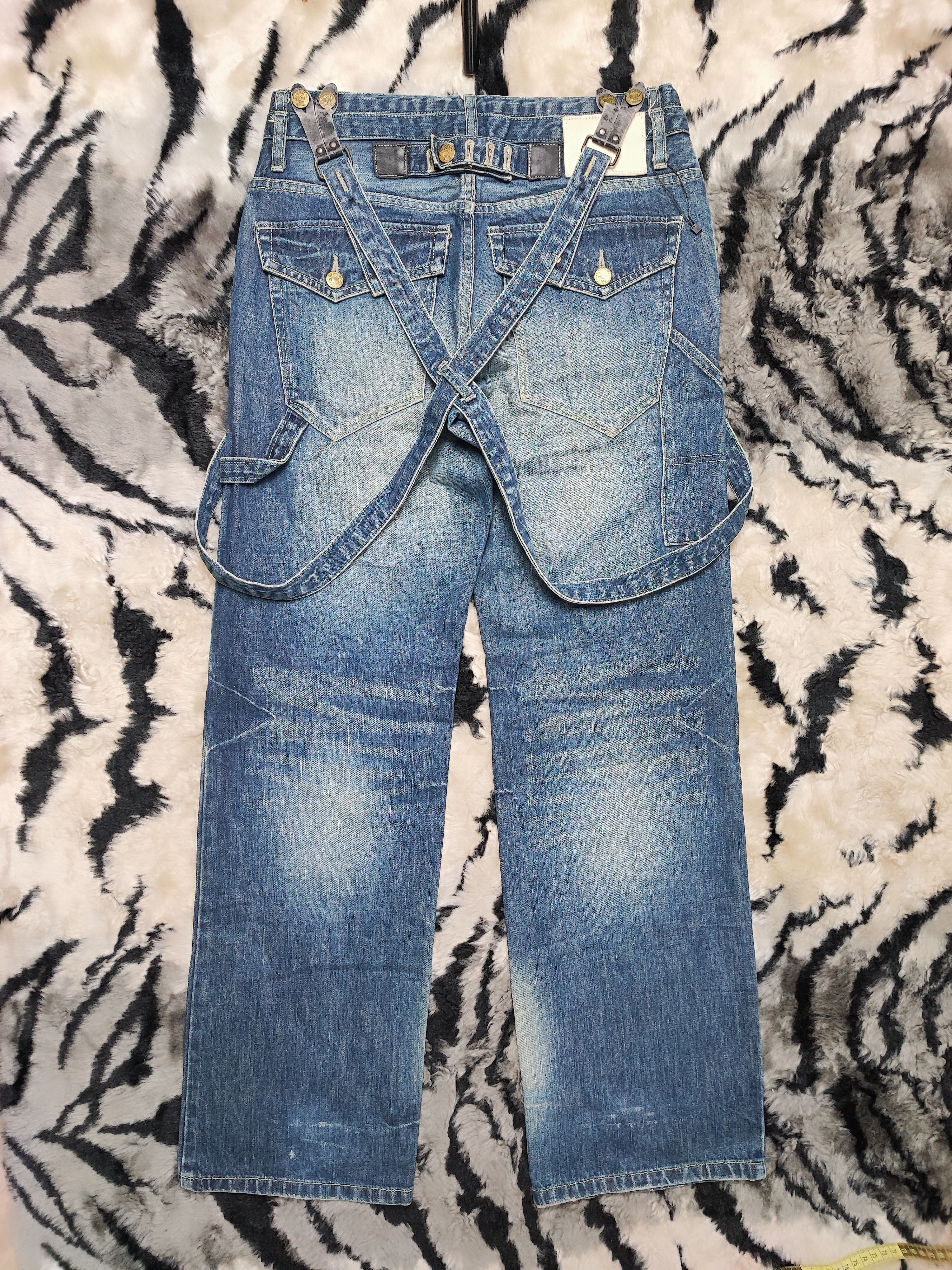 PPFM PPFM Bondage Punk Distressed Jeans ERD Grunge Chrome Size US 29 - 14 Thumbnail