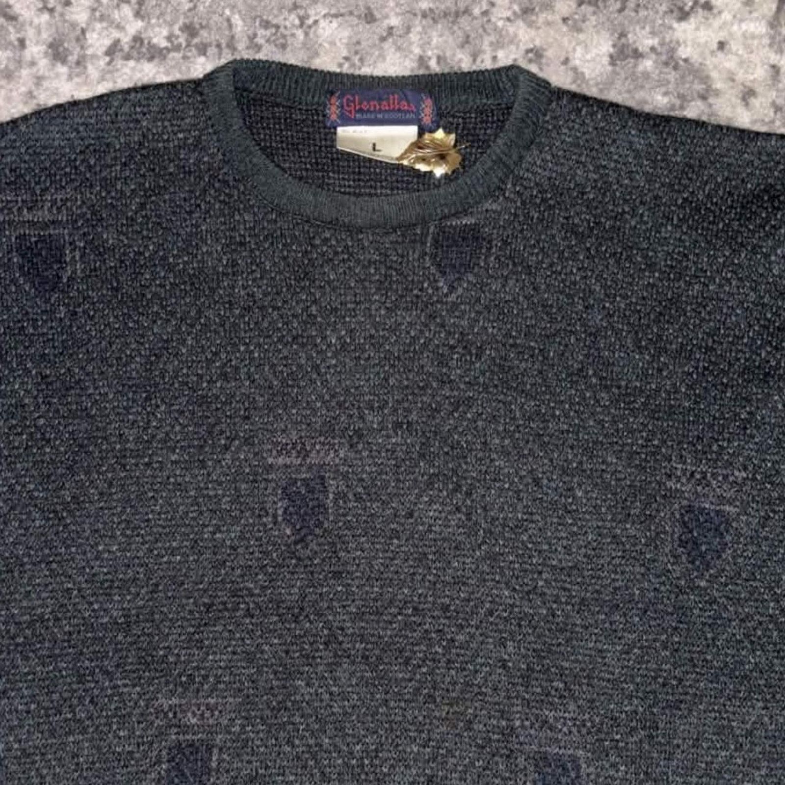 Other Vintage Glenallan Made in Scotland Wool Knit Sweater Size US L / EU 52-54 / 3 - 2 Thumbnail