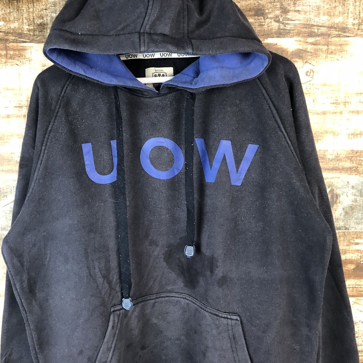 Japanese Brand UOW Black sweatshirt Hoodie #A2030 Size US L / EU 52-54 / 3 - 5 Thumbnail