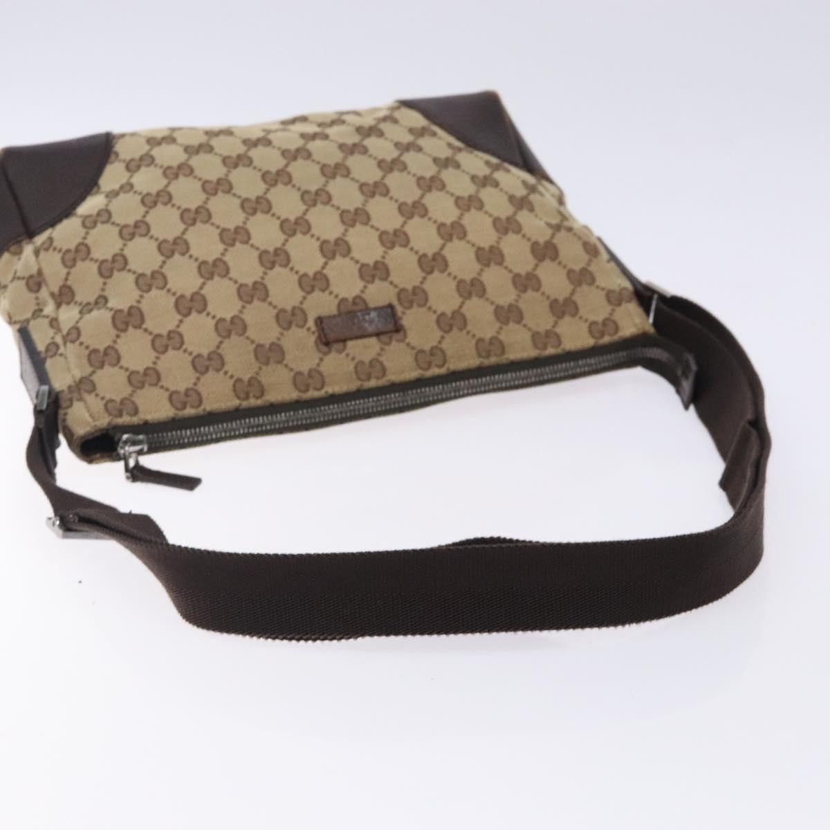 Gucci GUCCI GG Canvas Shoulder Bag Beige Silver Size ONE SIZE - 7 Thumbnail