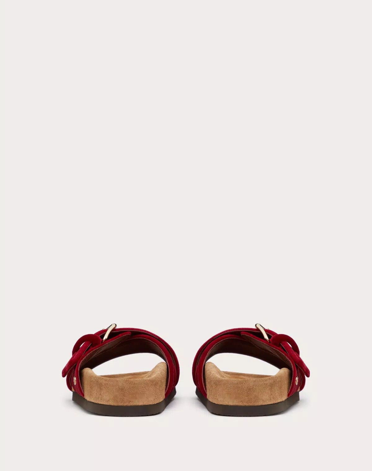 Valentino o1s1wg110625 Fussfriend Velvet Sandals in Brown Size US 5.5 / IT 35.5 - 3 Thumbnail