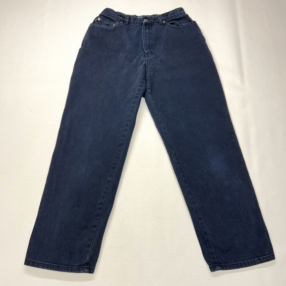 Ralph Lauren × Vintage VTG Lauren Jeans Co Womens Jeans Petite Blue Straight Wide Size 30" / US 8 / IT 44 - 1 Thumbnail