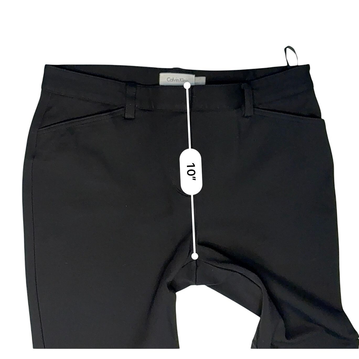 Calvin Klein Calvin Klein Ponte Skinny Jeans 10 Black Modern Stretch Knit Size 32" / US 10 / IT 46 - 6 Thumbnail