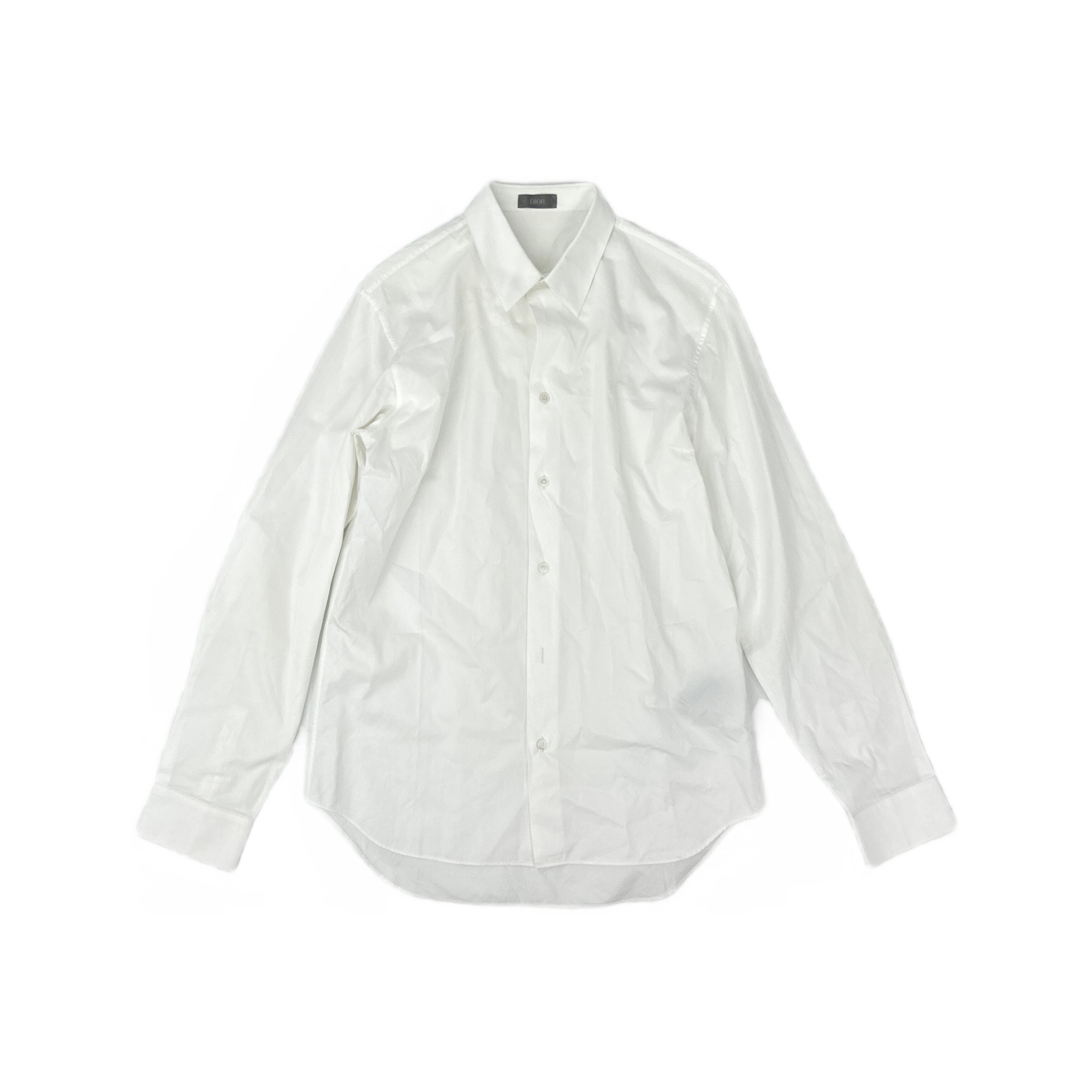 Dior Dior White Cotton Button Up Shirt Size 39 Size US M / EU 48-50 / 2 - 1 Thumbnail