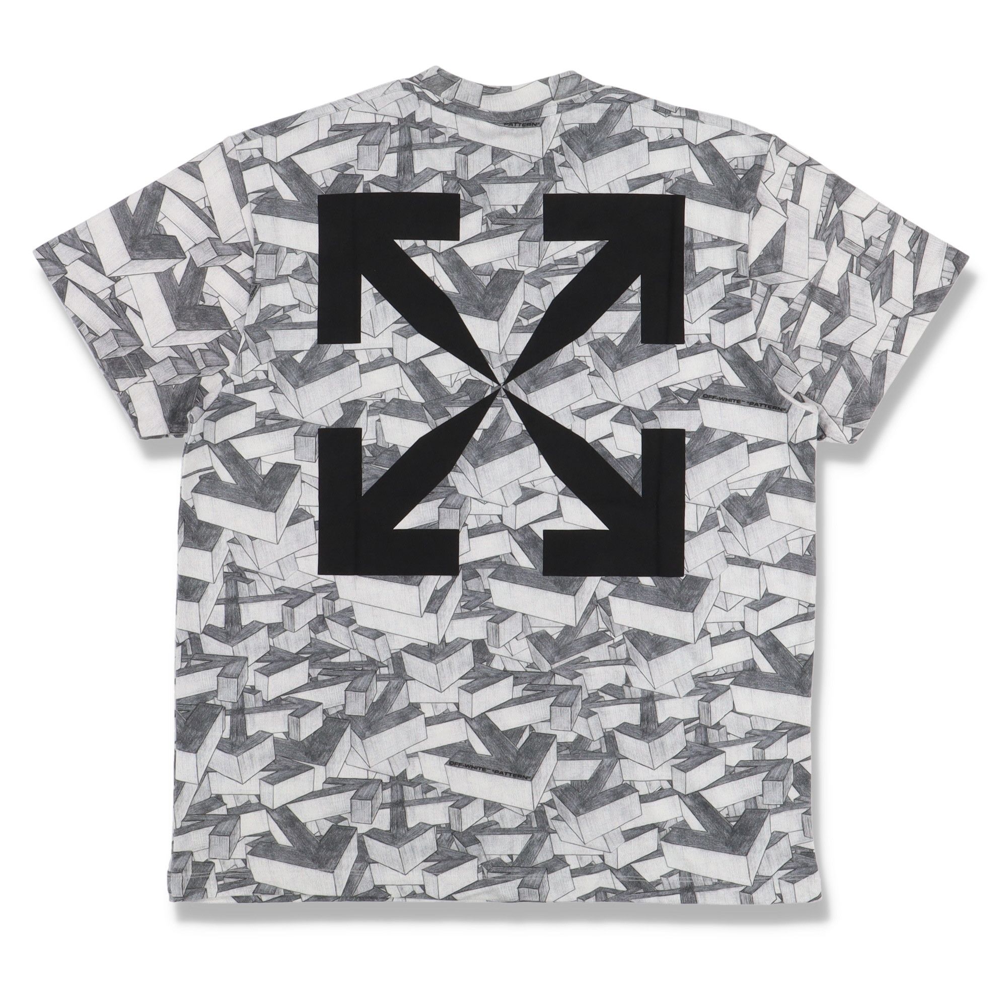 Off-White Grey Arrows Pattern Oversized T-Shirt Size US XS / EU 42 / 0 - 1 Thumbnail