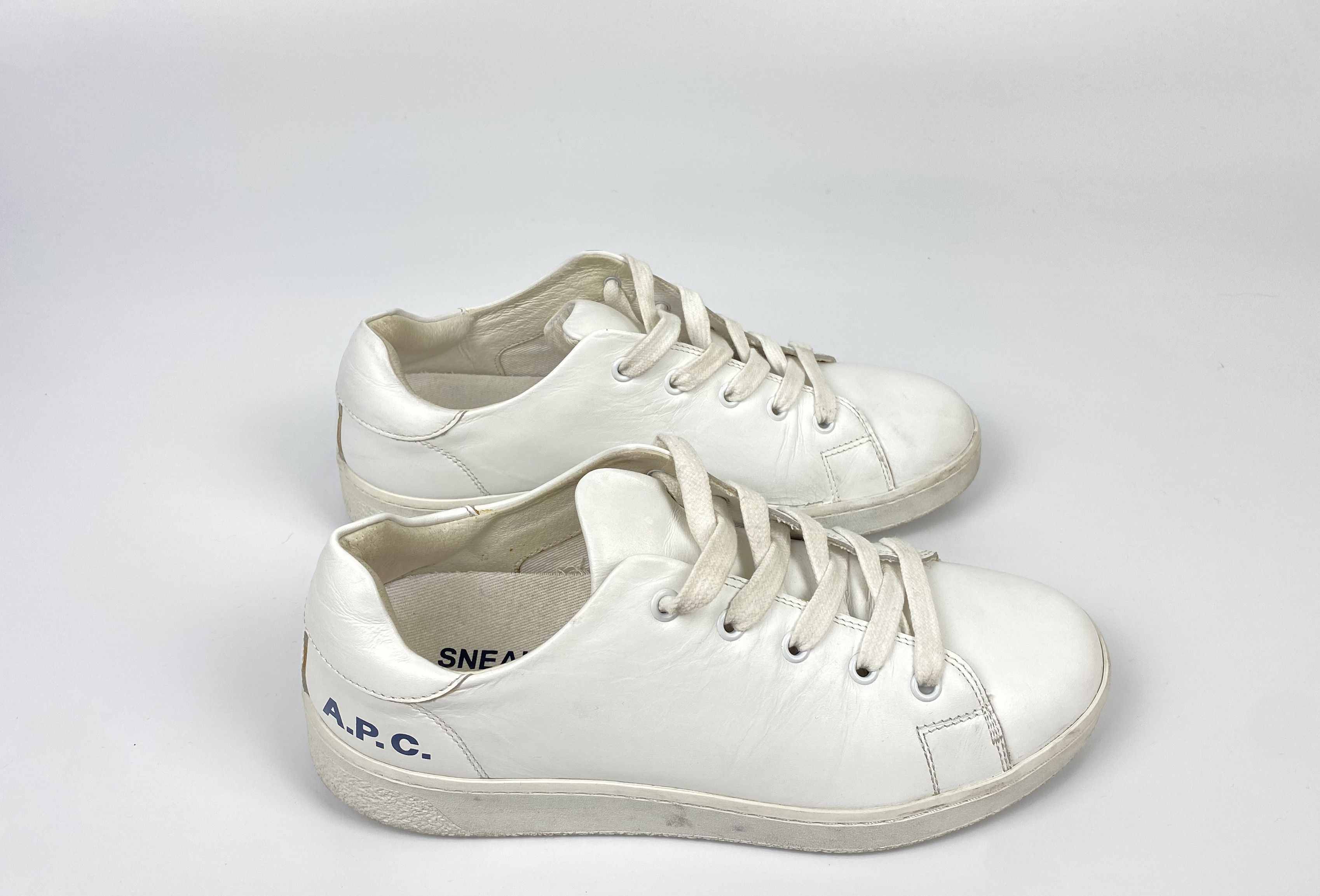 A.P.C. A.P.C. Leather White Sneaker Size US 7 / EU 40 - 6 Thumbnail