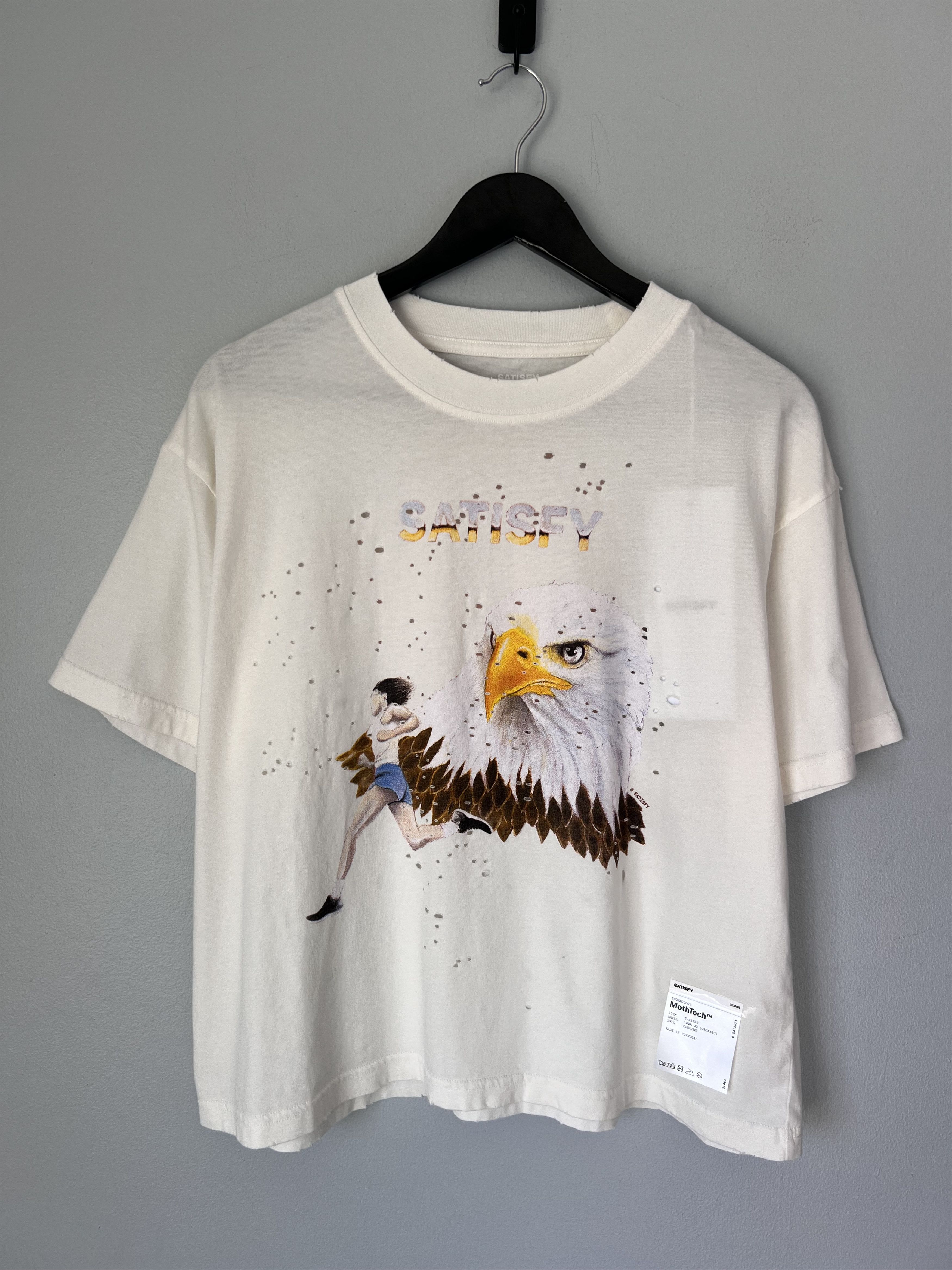 Other Satisfy Running Eagle Mothtech Women's Tee in White Size M / US 6-8 / IT 42-44 - 1 Thumbnail