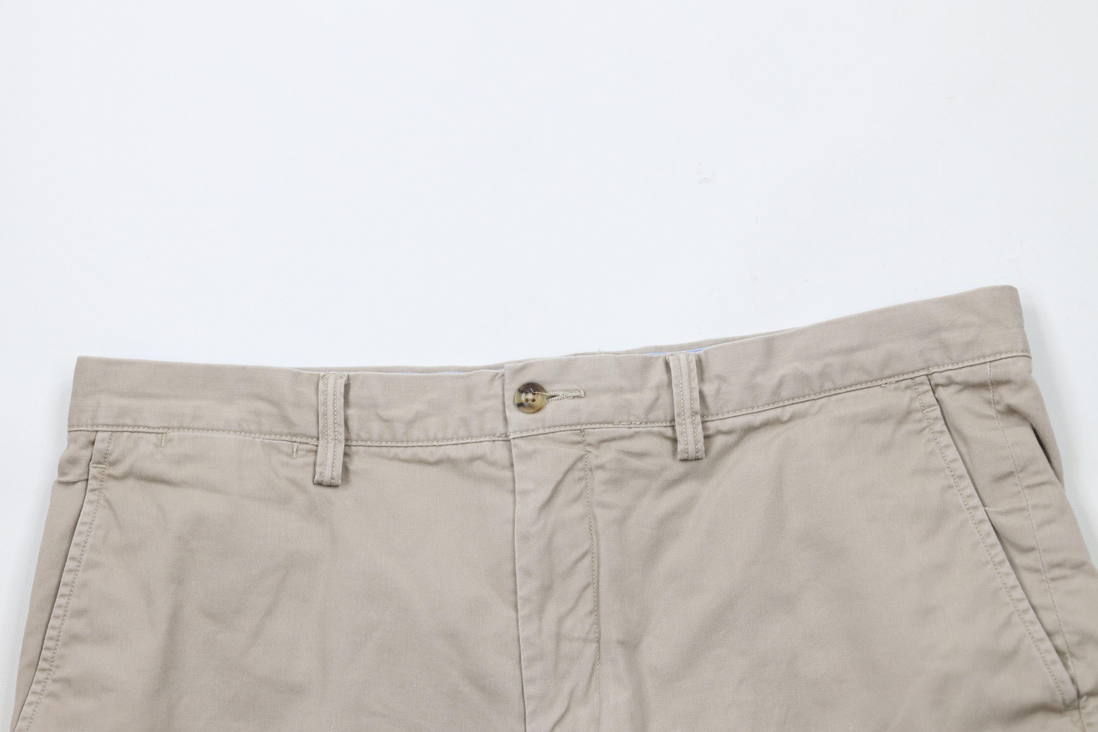 Ralph Lauren × Vintage Vintage Ralph Lauren Above Knee Stretch Chino Shorts Beige Size US 35 - 2 Thumbnail