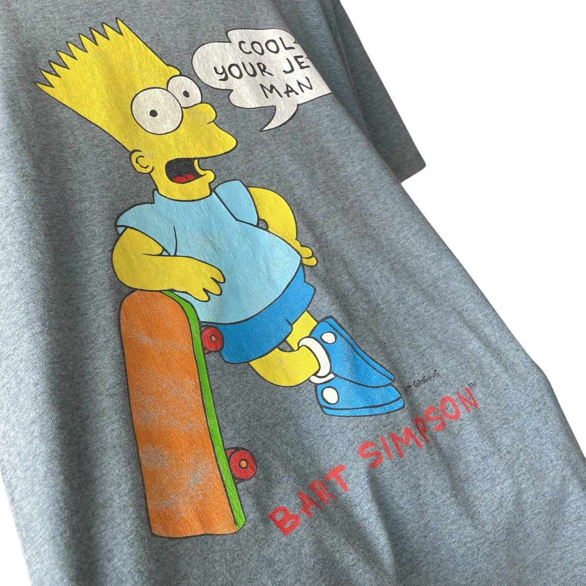 The Simpsons Bart Simpson Cool Your Jets Vintage 1990s Signal Cartoon Tee Size US L / EU 52-54 / 3 - 4 Thumbnail