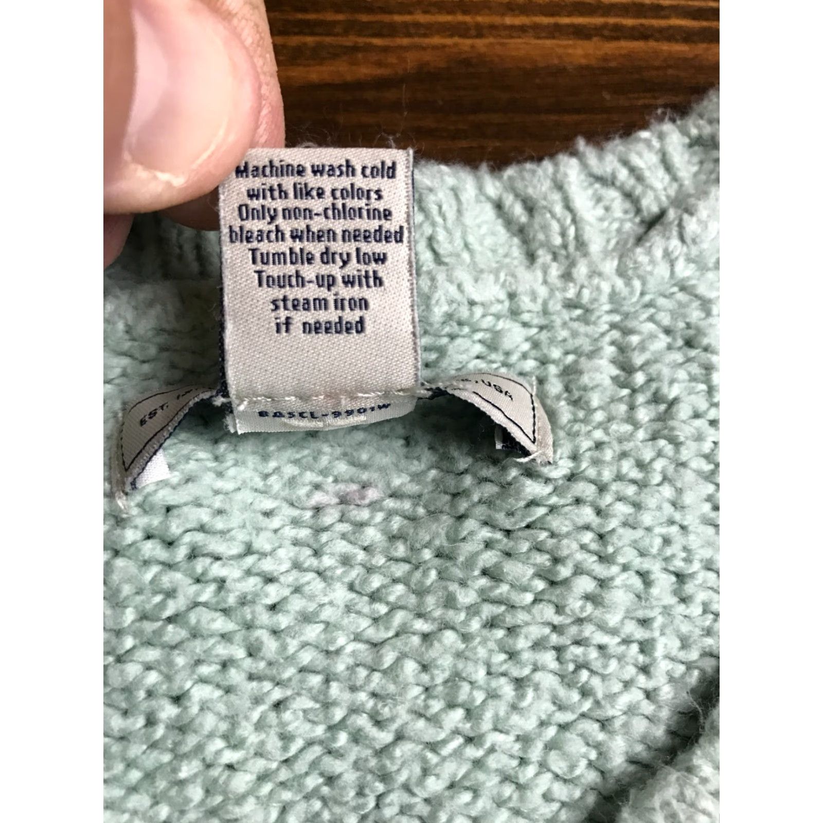 Vintage Bass Sweater Women's Size Large Green Pullover Crew Neck Casual Regular Knit Shirt Size L / US 10 / IT 46 - 6 Thumbnail